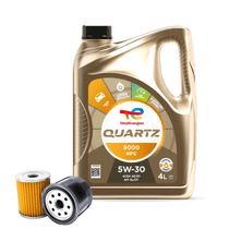 Cambio de Aceite Sintético Total Quartz  9000 NFC 5W-30 + Filtro de Aceite